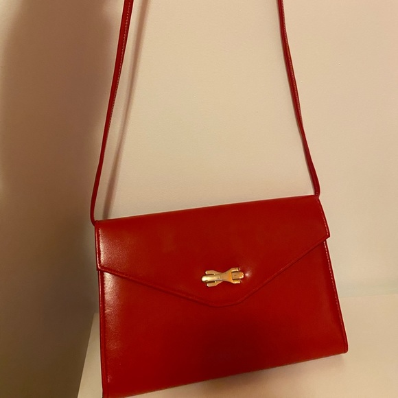 VINTAGE: red crossbody bag, Calego (brand), made in Canada, good condition - Picture 6 of 7
